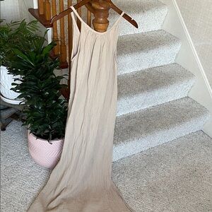 Universal Thread Light Beige Waflle Maxi Dress
